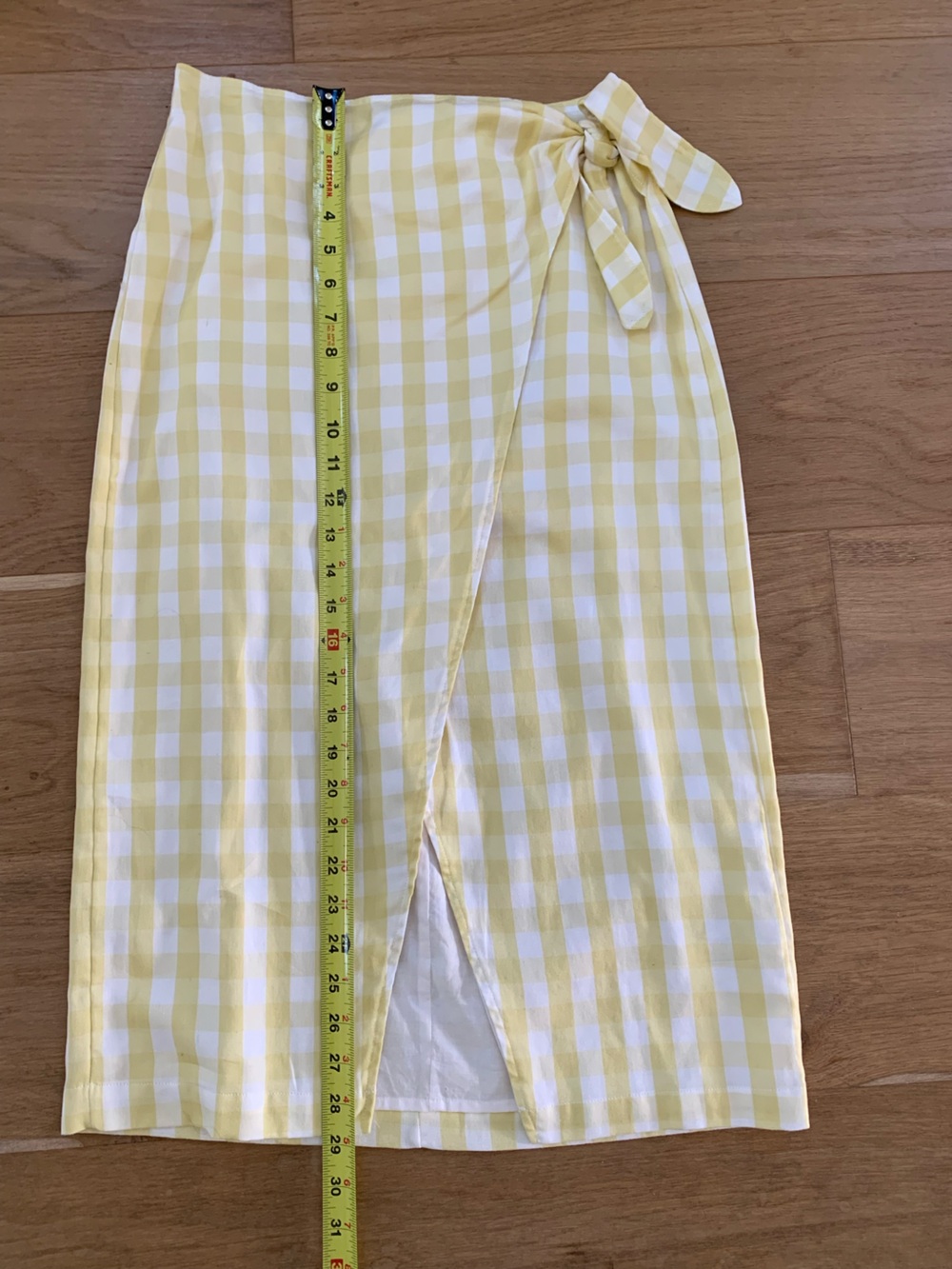 Madewell Yellow and White Gingham Sarong Skirt - Picture 6 of 11